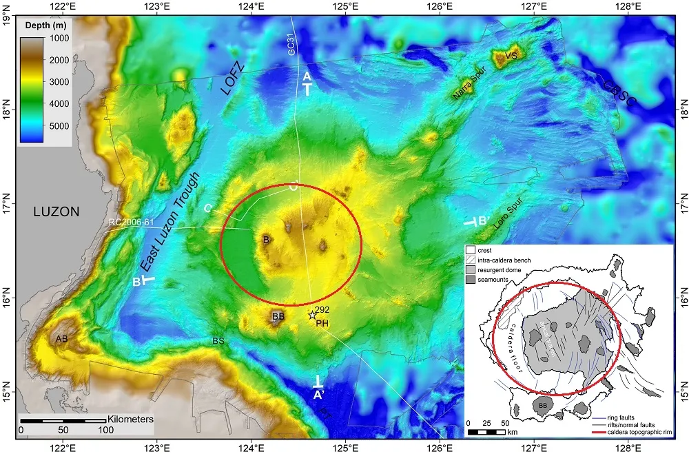 Kuva: Benhamin alueen merenpohjan pinnanmuodot. (Barretto ja kumpp., Marine Geology 2019)