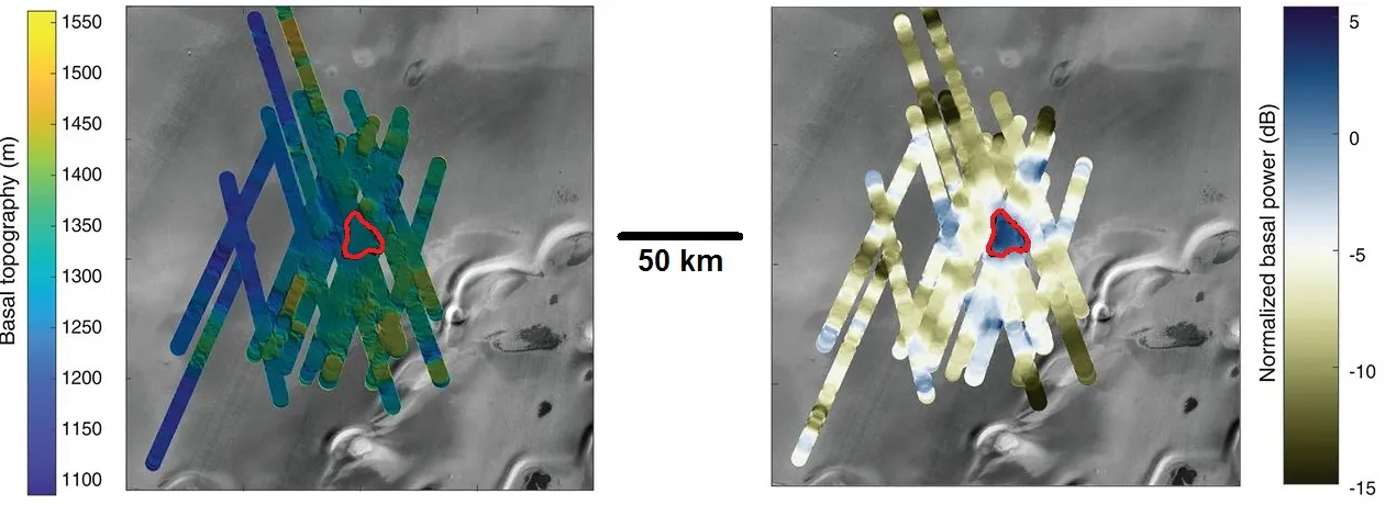Kuva: ESA / Orosei & al. / Science