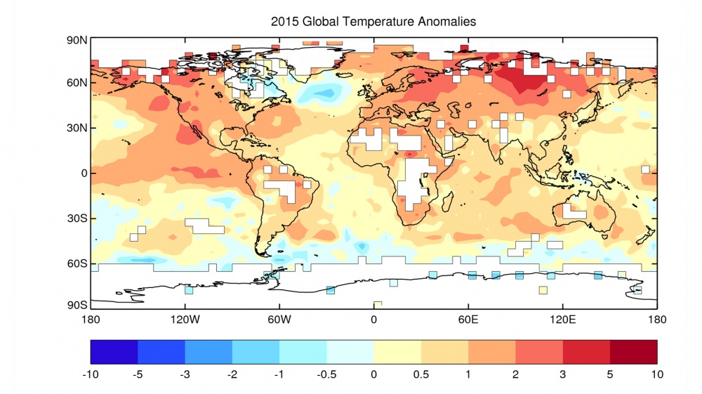 Maailmanlaajuinen lämpötilaerokartta