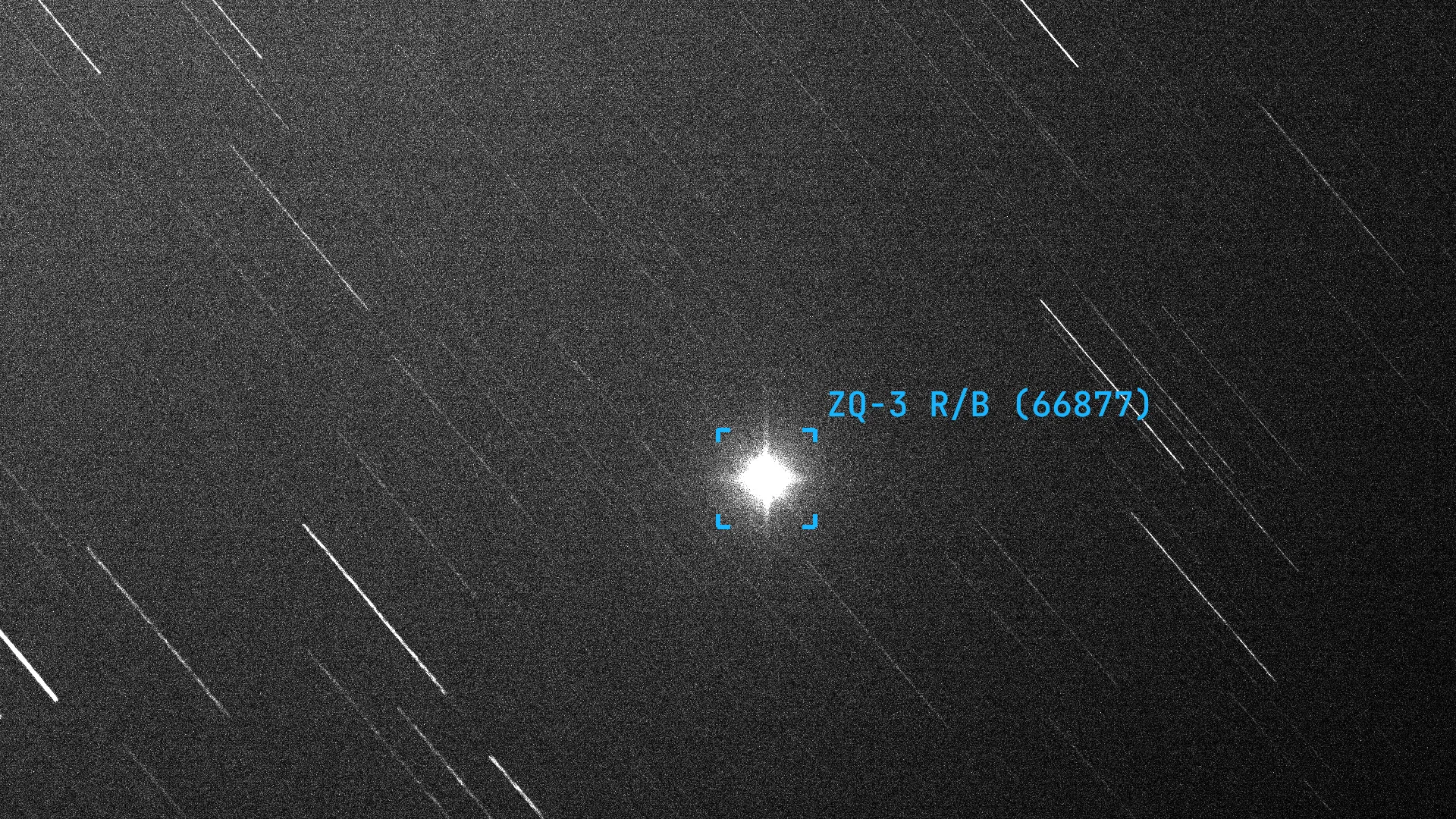 ZQ-3 rakettivaihe kuvattuna Chilessä olevalla teleskoopilla