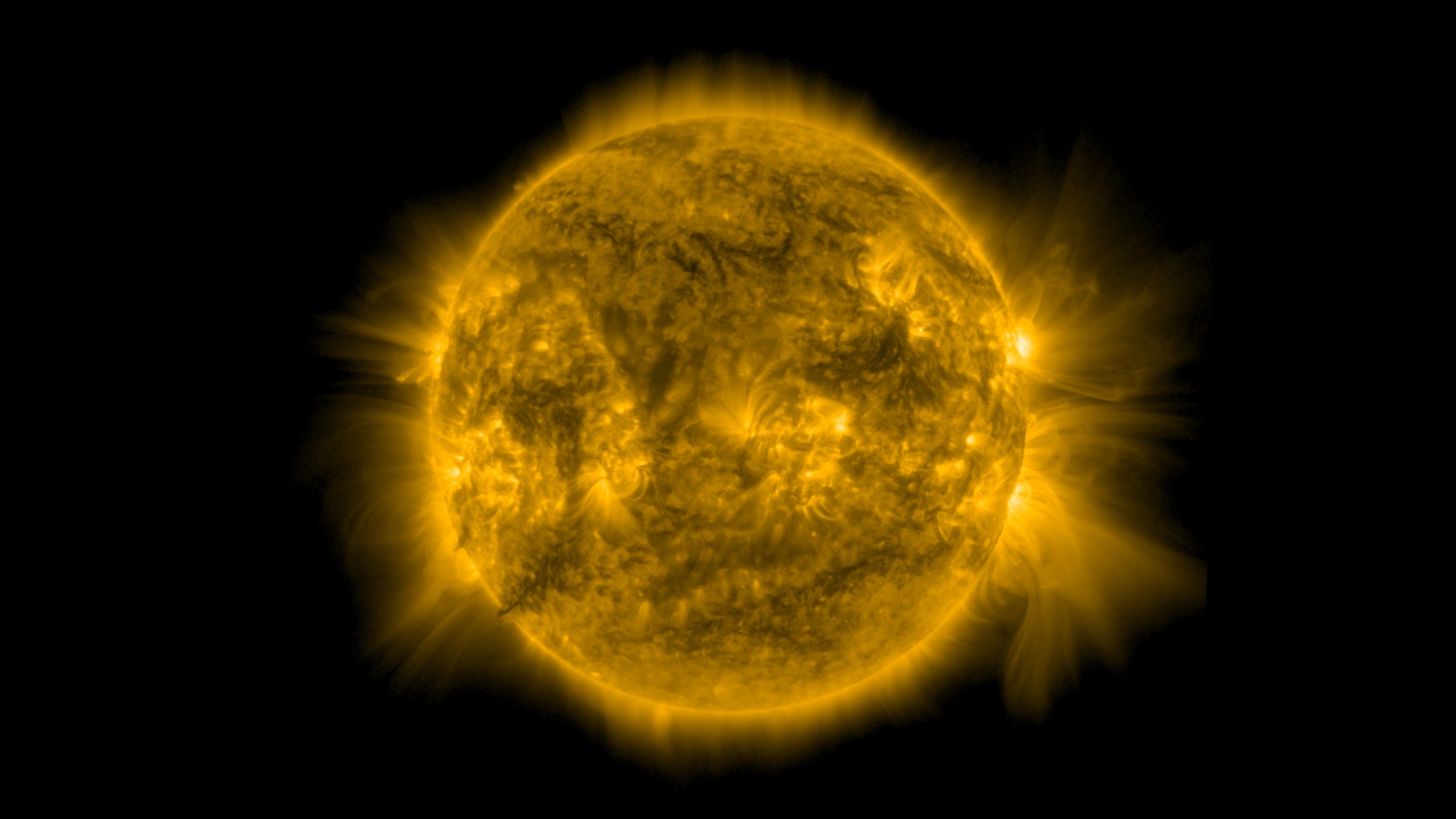 Aurinko 1. tammikuuta 2025 GOES-16 -satelliitin SUVI-instrumentin näkemänä.