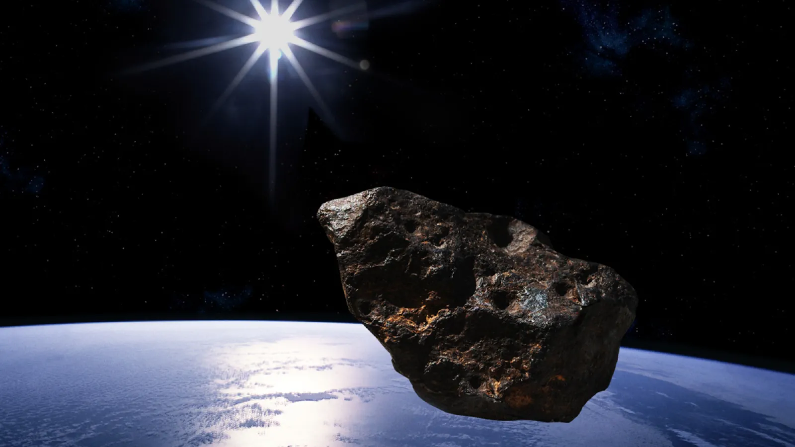 Piirros Maan ohi menevästä asteroidista