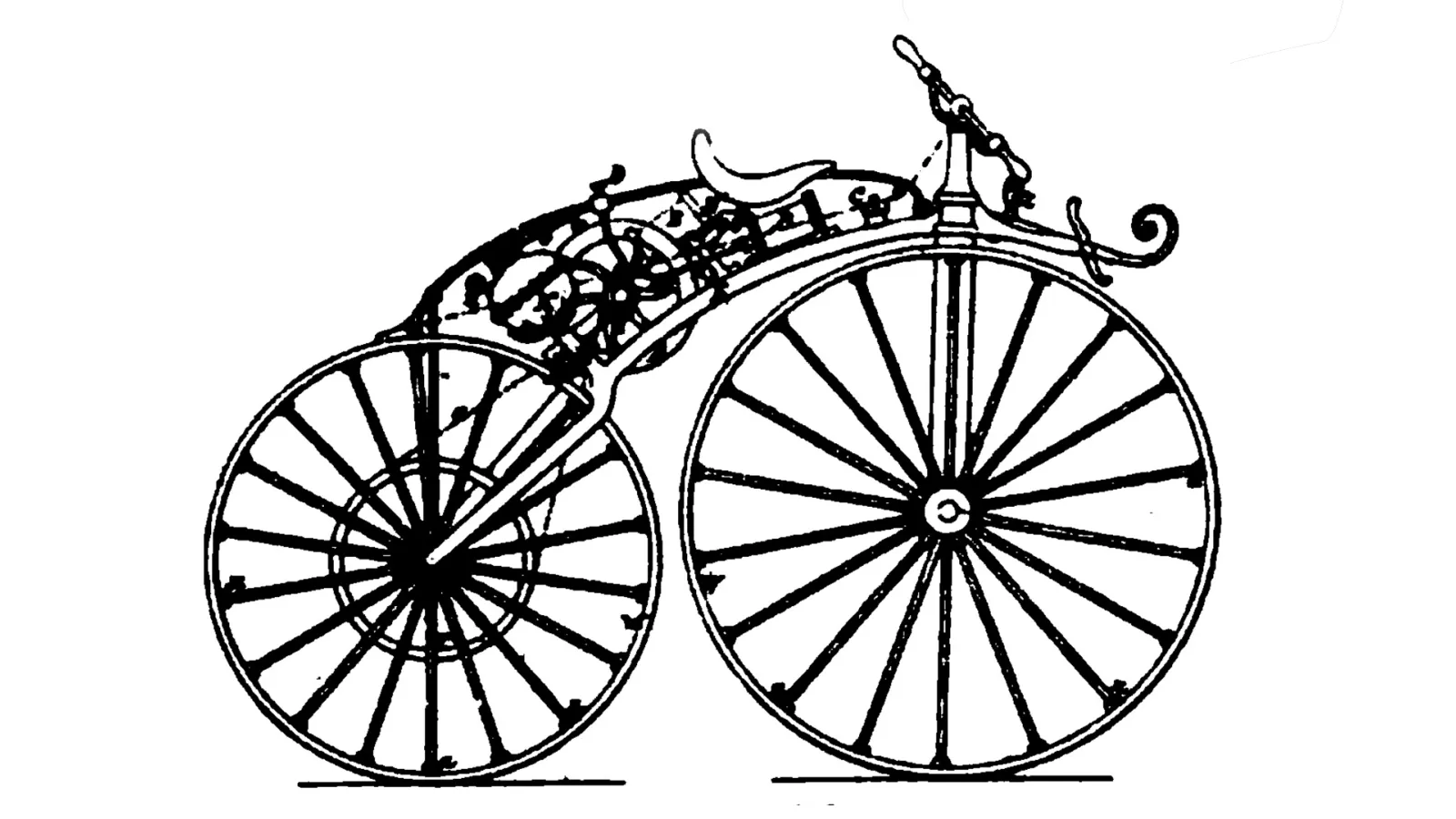 Pierre Michaux'in ja Louis-Guillaume Perreaux'in höyryllä toiminut velosipeedeli