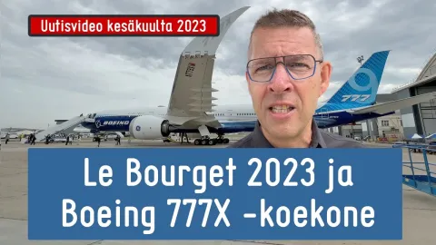 Videon otsikkokuva: Pariisin upea ilmailunäyttely 2023: vihreää lentämistä ja uusi, iso Boeing 777X