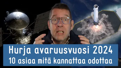 Hurja avaruusvuosi 2024 -videon otsikkokuva