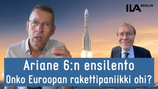 Videon otsikkokuvassa Ariane 6, Jari Mäkinen ja Toni Tolker-Nielsen.