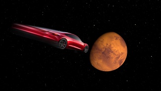 Tesla Roadster ja Mars
