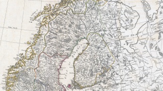 Suomi, Skandinaviaa ja Venäjää vanhassa kartassa